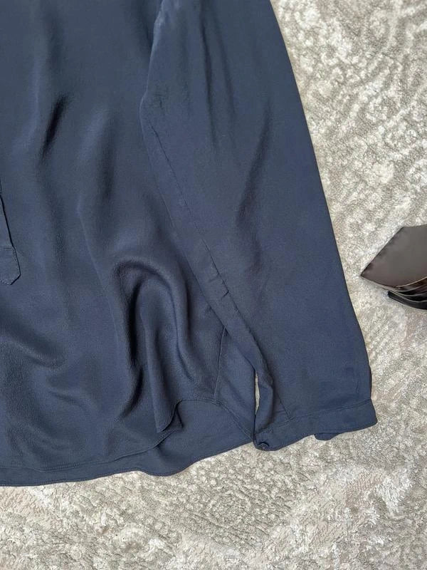 Stella McCartney navy blue silk shirt blouse - view 3