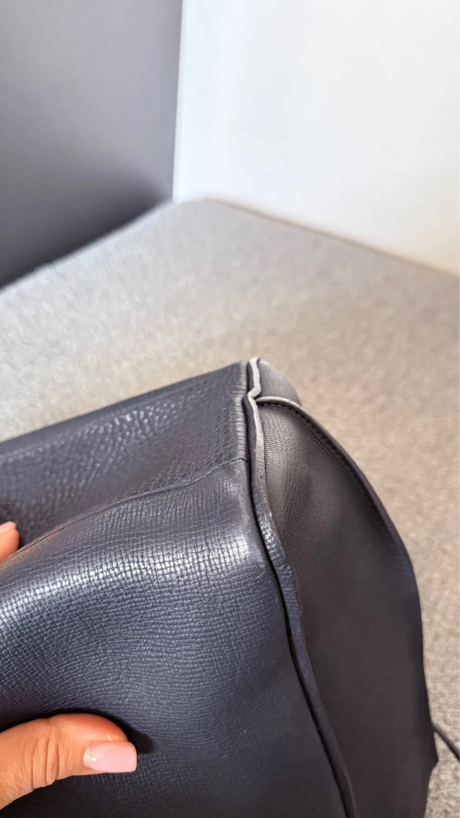 Longchamp Penelope navy blue leather big bag - view 8
