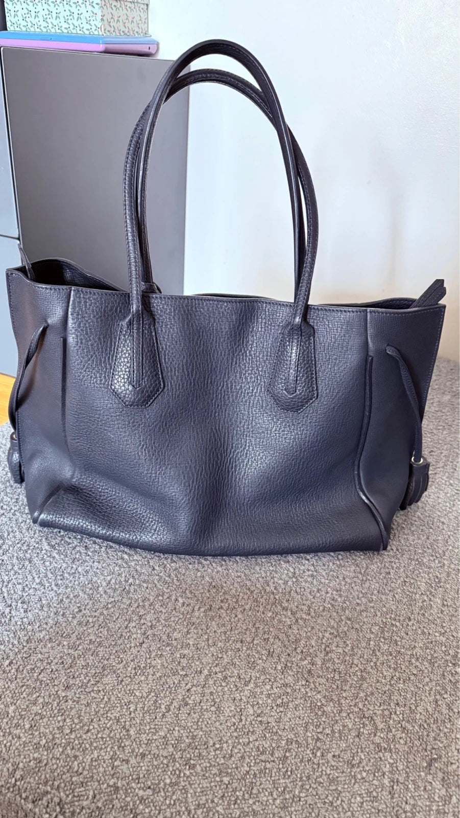 Longchamp Penelope navy blue leather big bag - view 5