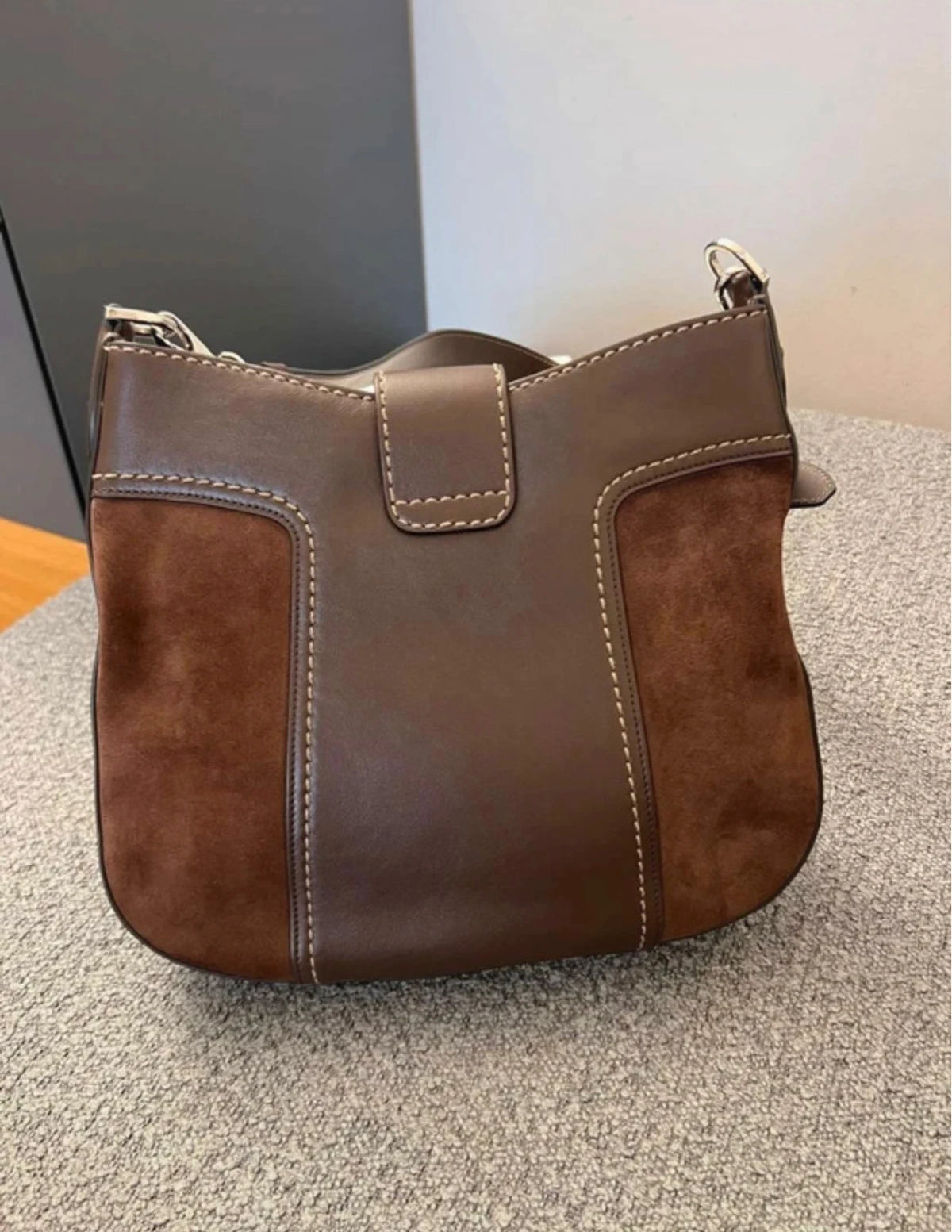 Tod's double T new brown suede shoulder bag - view 10
