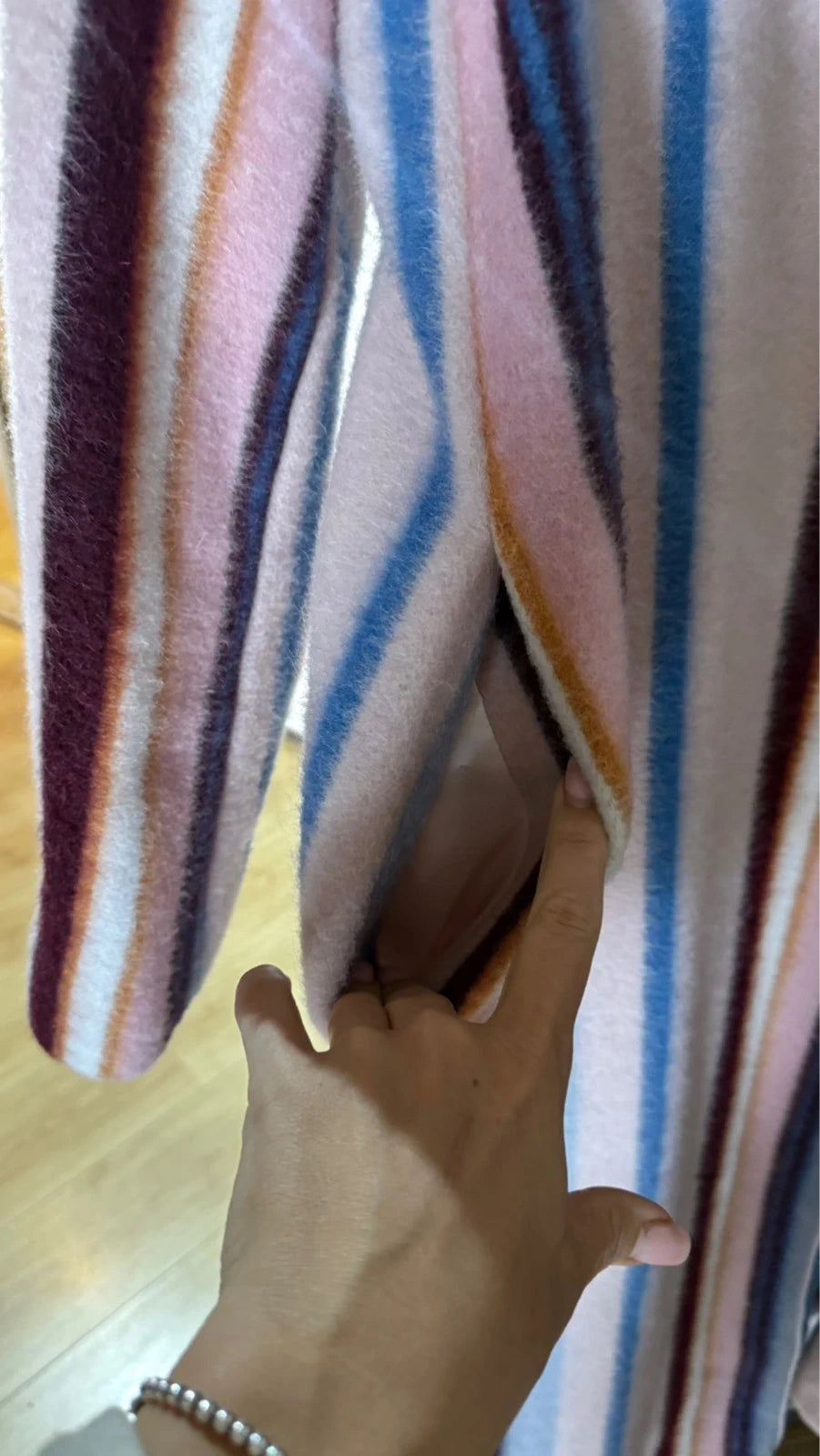 Forte Forte new wool striped colourful long coat - view 5