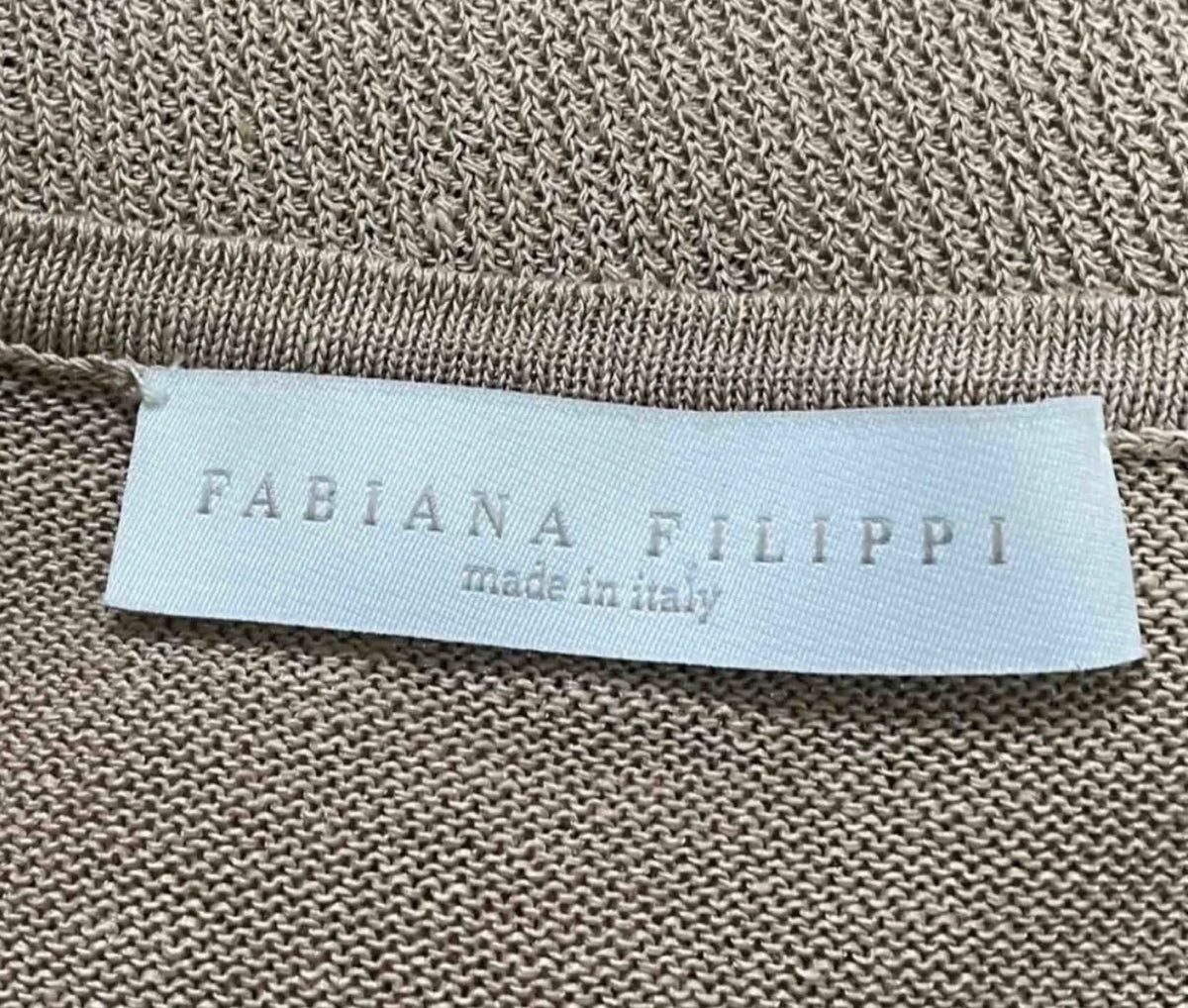 Fabiana Filippi beige silk linen top t-shirt - view 3