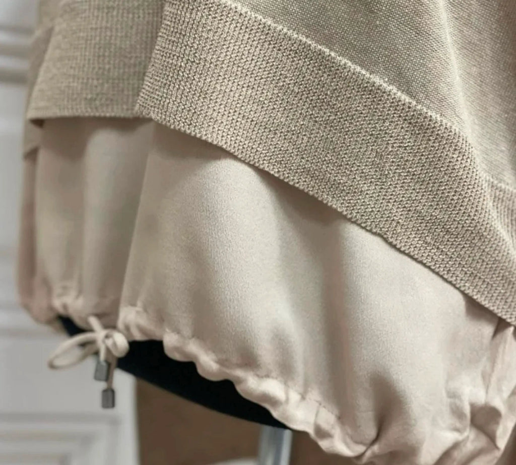 Fabiana Filippi beige silk linen top t-shirt - view 4