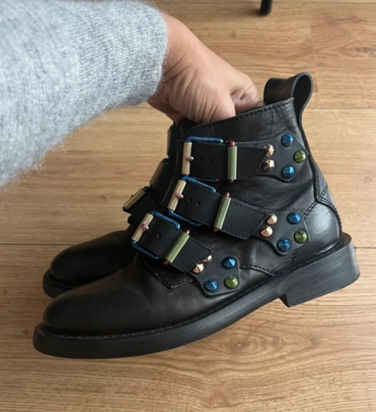 Zadig & Voltaire black leather ankle boots - view 2
