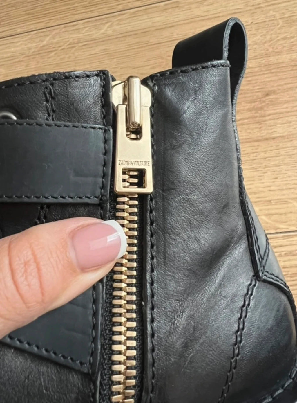 Zadig & Voltaire black leather ankle boots - view 3