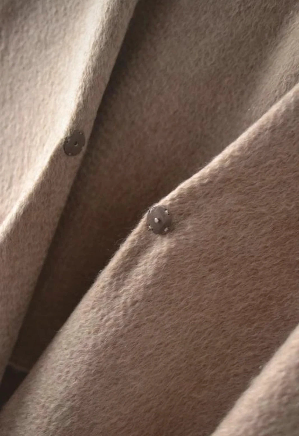 Purotatto beige alpaca wool poncho jacket - view 5