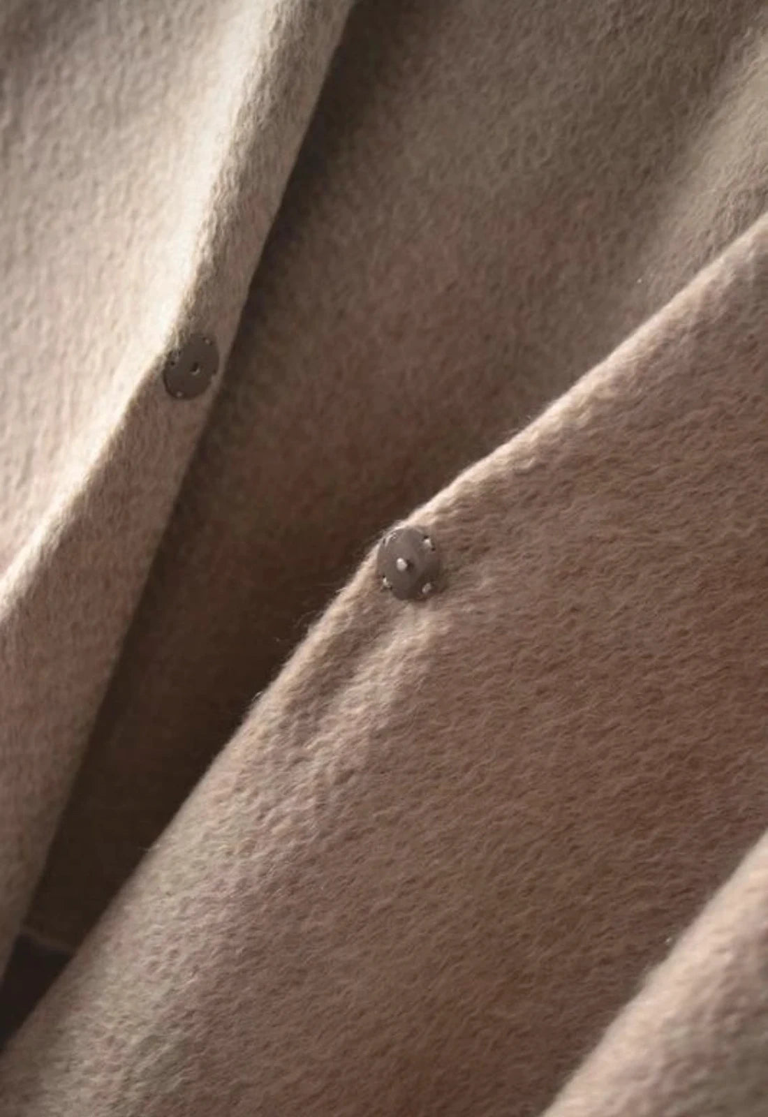 Purotatto beige alpaca wool poncho jacket - view 5
