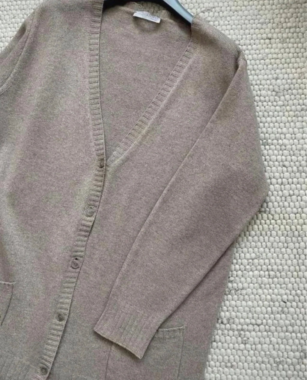 Fabiana Filippi beige wool silk cashmere blend cardigan - view 2