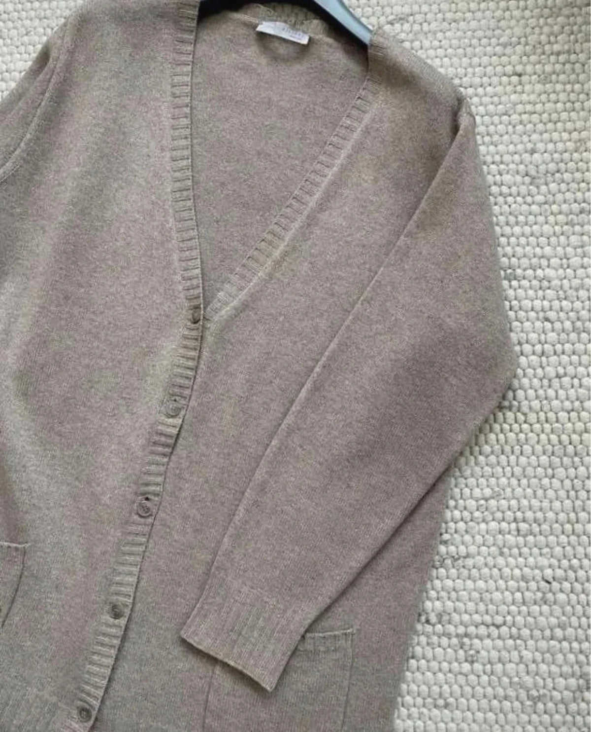 Fabiana Filippi beige wool silk cashmere blend cardigan - view 2