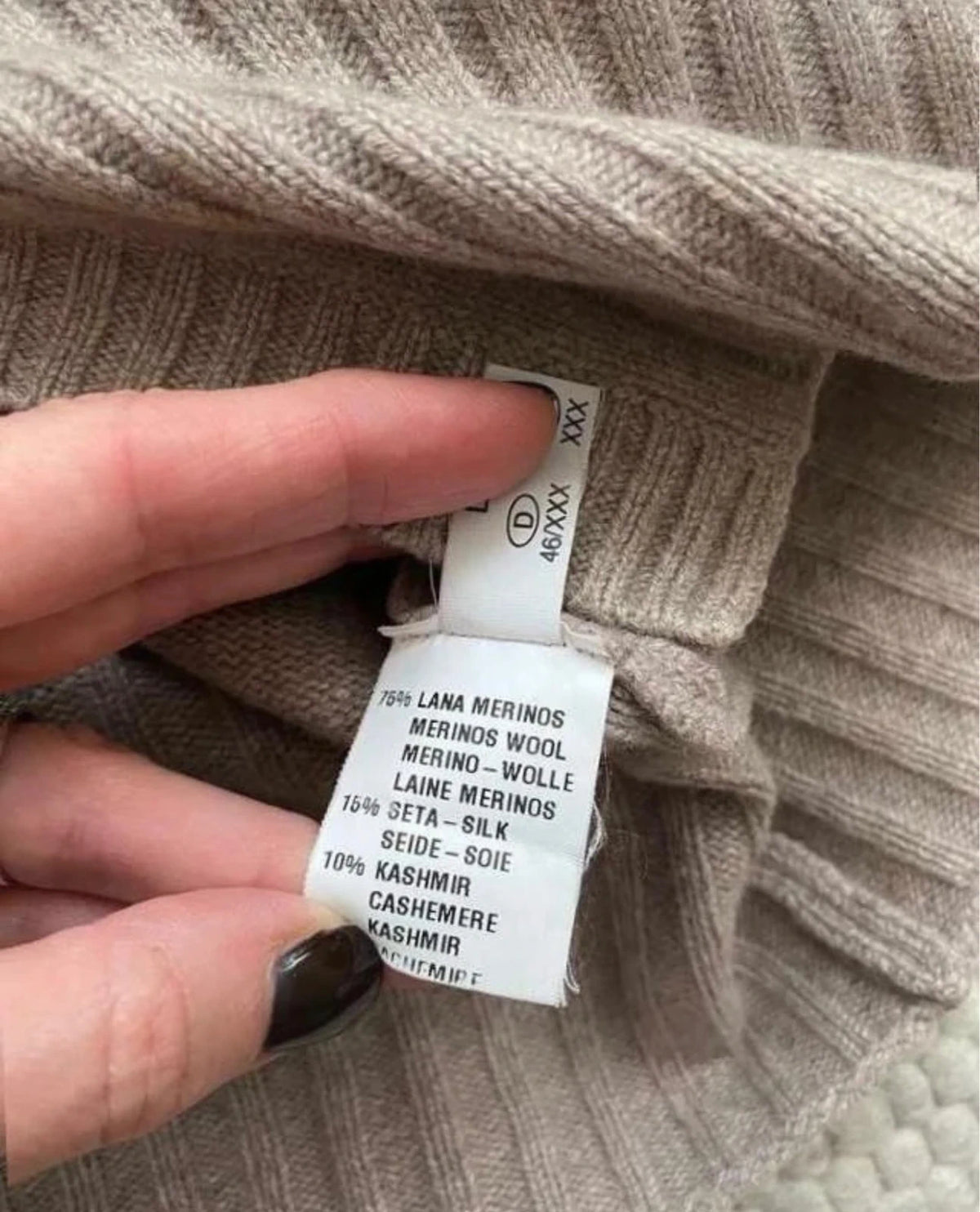 Fabiana Filippi beige wool silk cashmere blend cardigan - view 3