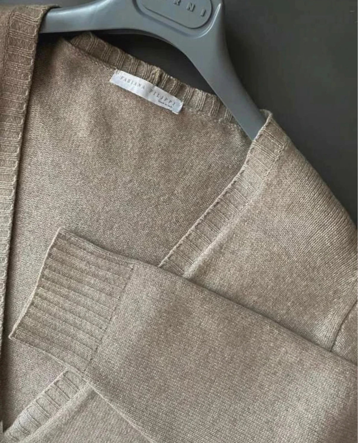 Fabiana Filippi beige wool silk cashmere blend cardigan - view 8