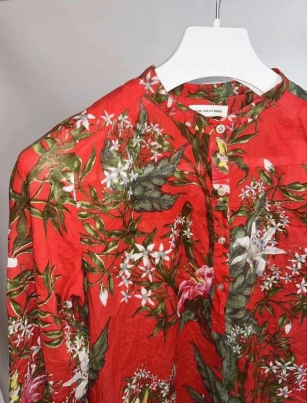 Isabel Marant red cotton shirt blouse - view 3