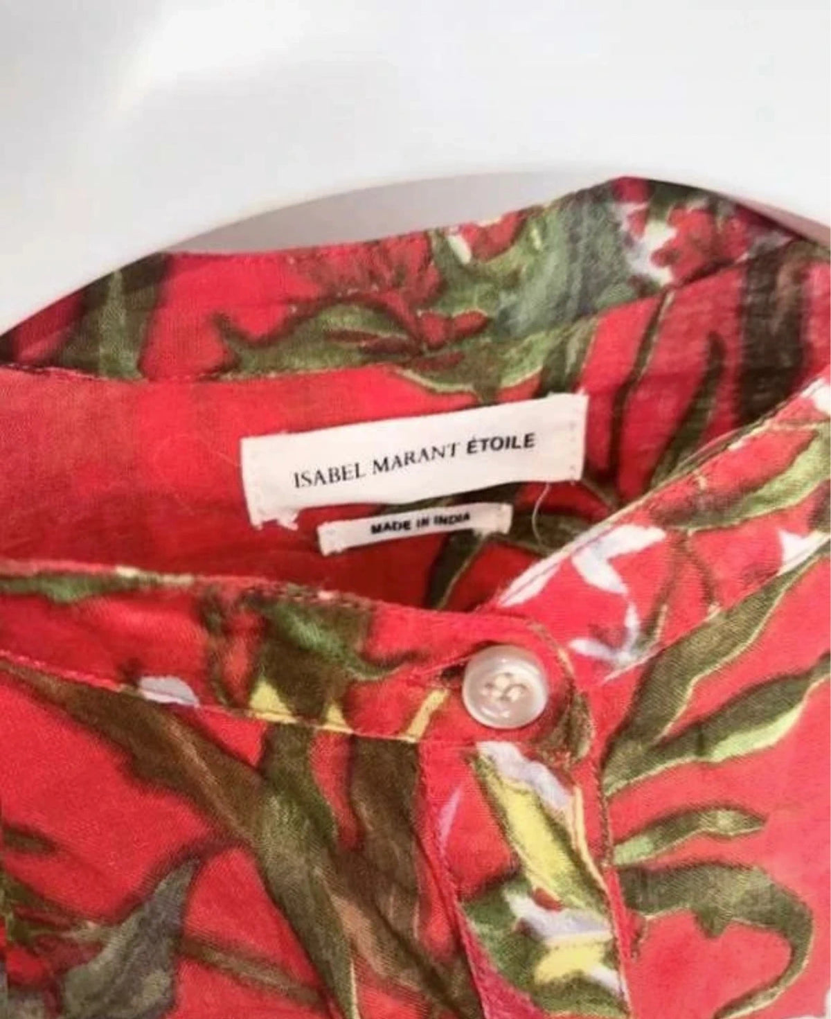 Isabel Marant red cotton shirt blouse - view 5
