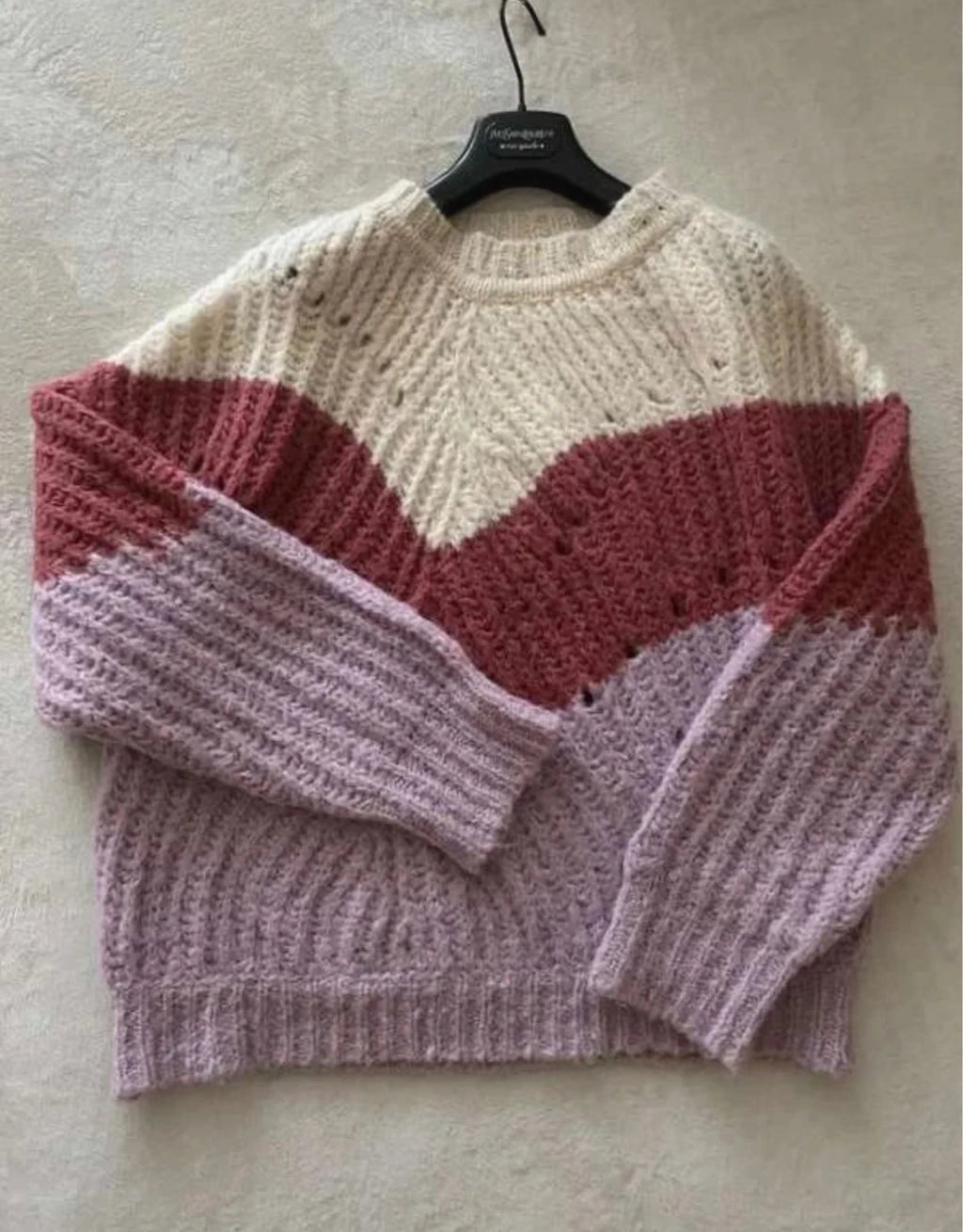 Ba&sh alpaca colour block sweater jumper