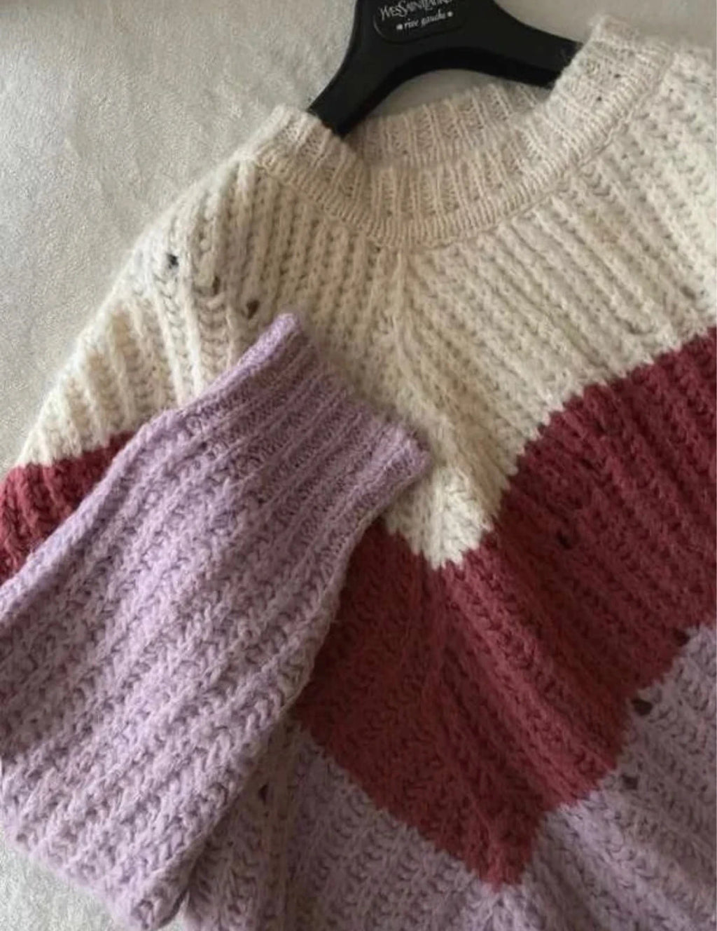 Ba&sh alpaca colour block sweater jumper - view 4