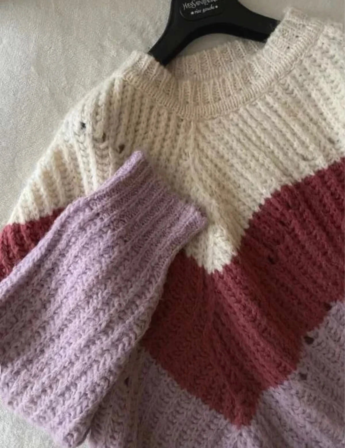 Ba&sh alpaca colour block sweater jumper - view 4