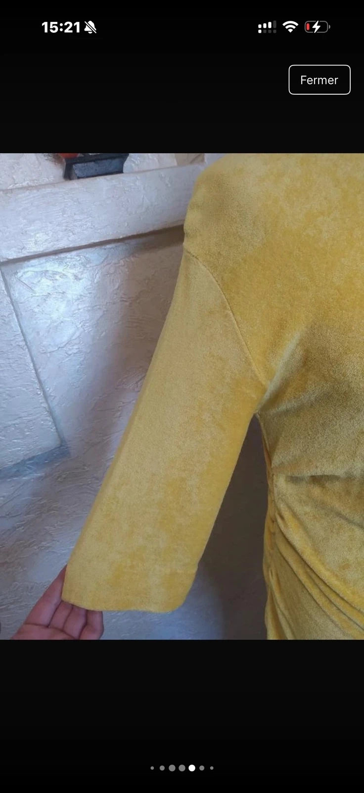 By Malene Birger yellow velour dress - view 5
