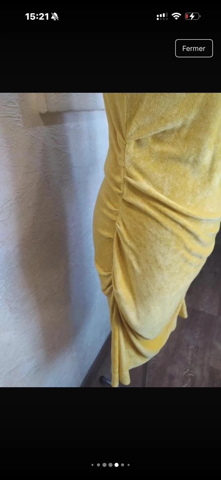 By Malene Birger yellow velour dress - view 6