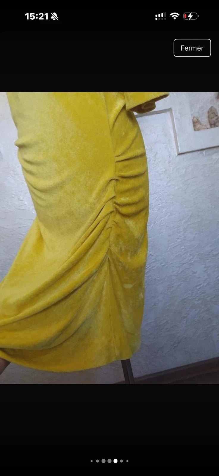 By Malene Birger yellow velour dress - view 7