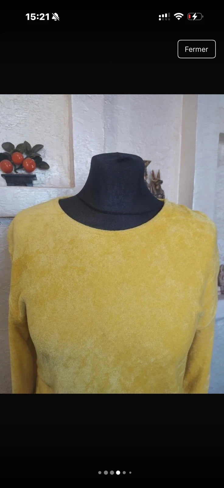 By Malene Birger yellow velour dress - view 4