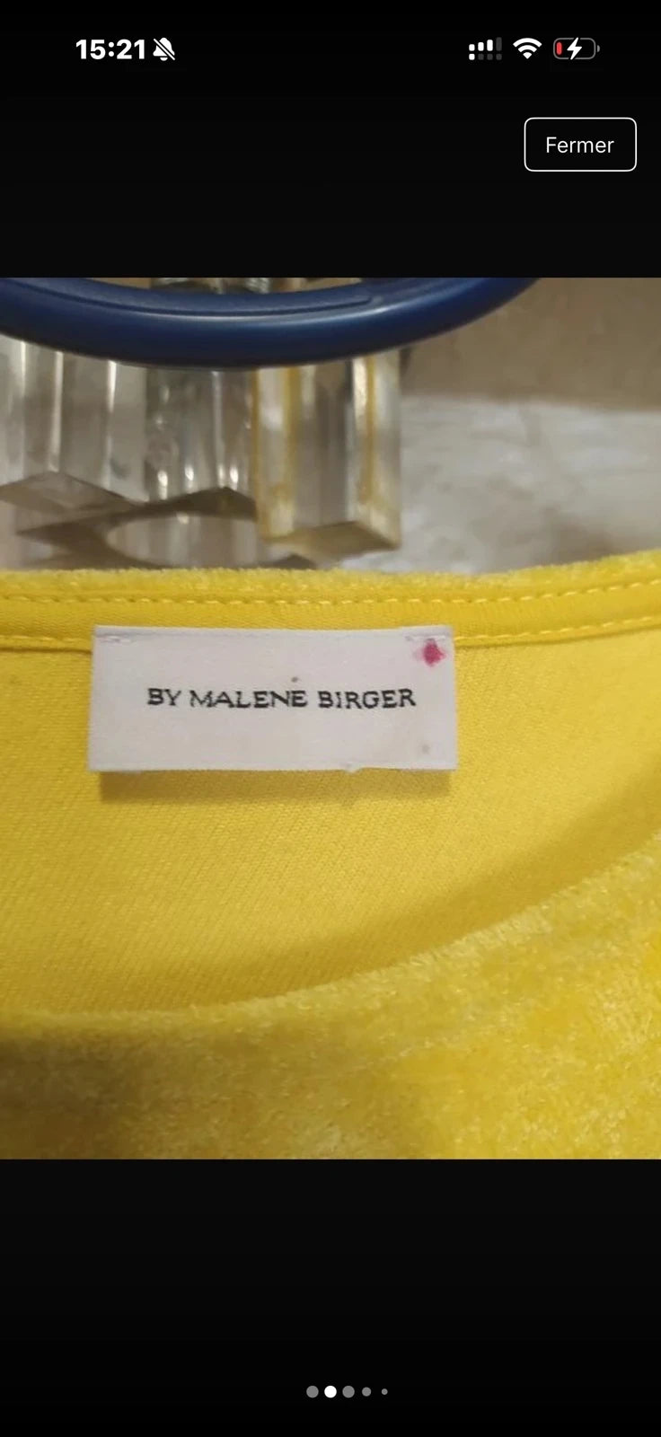By Malene Birger yellow velour dress - view 2