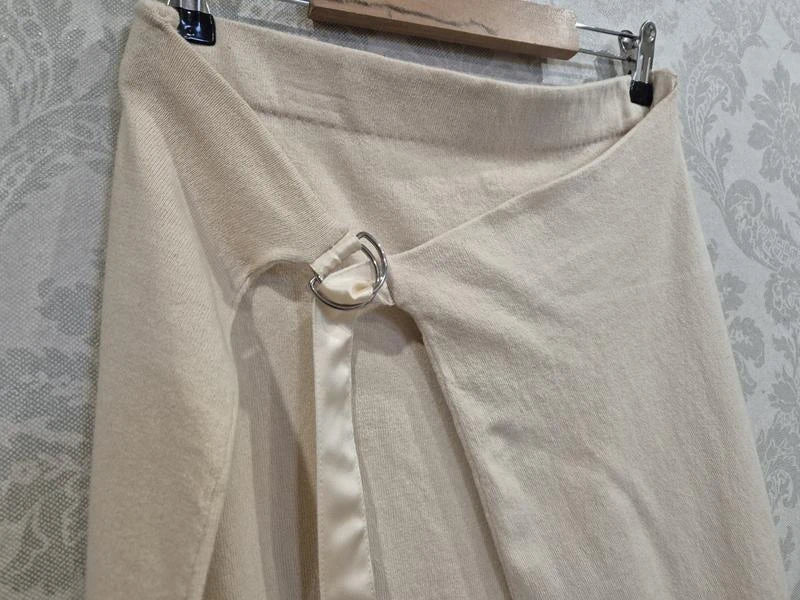 Joseph beige cotton silk long skirt - view 2