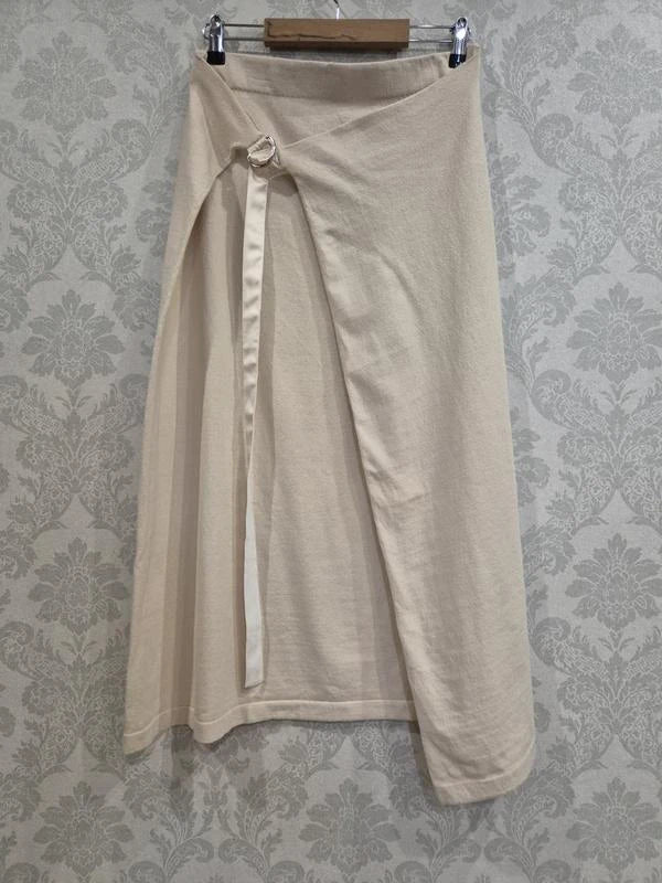 Joseph beige cotton silk long skirt