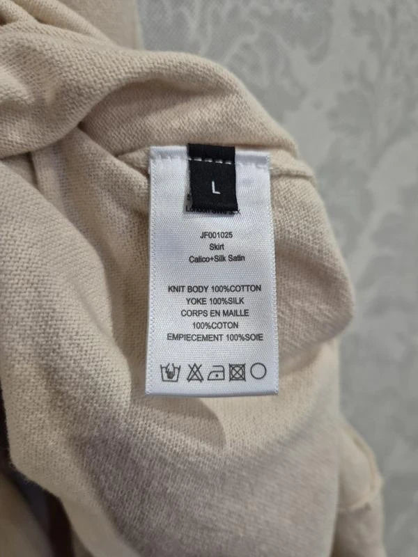 Joseph beige cotton silk long skirt - view 5