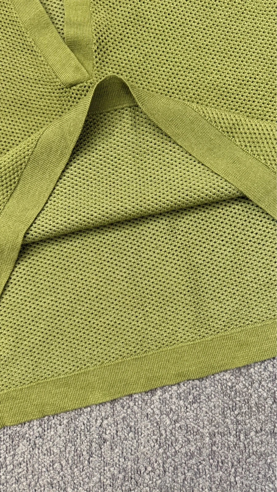Dorothee Schumacher green crop wool silk blend polo with sequins - view 7