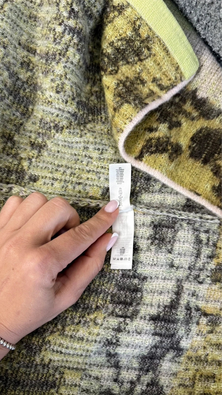 Forte Forte jacquard bloom mist alpaca wool long cardigan - view 10