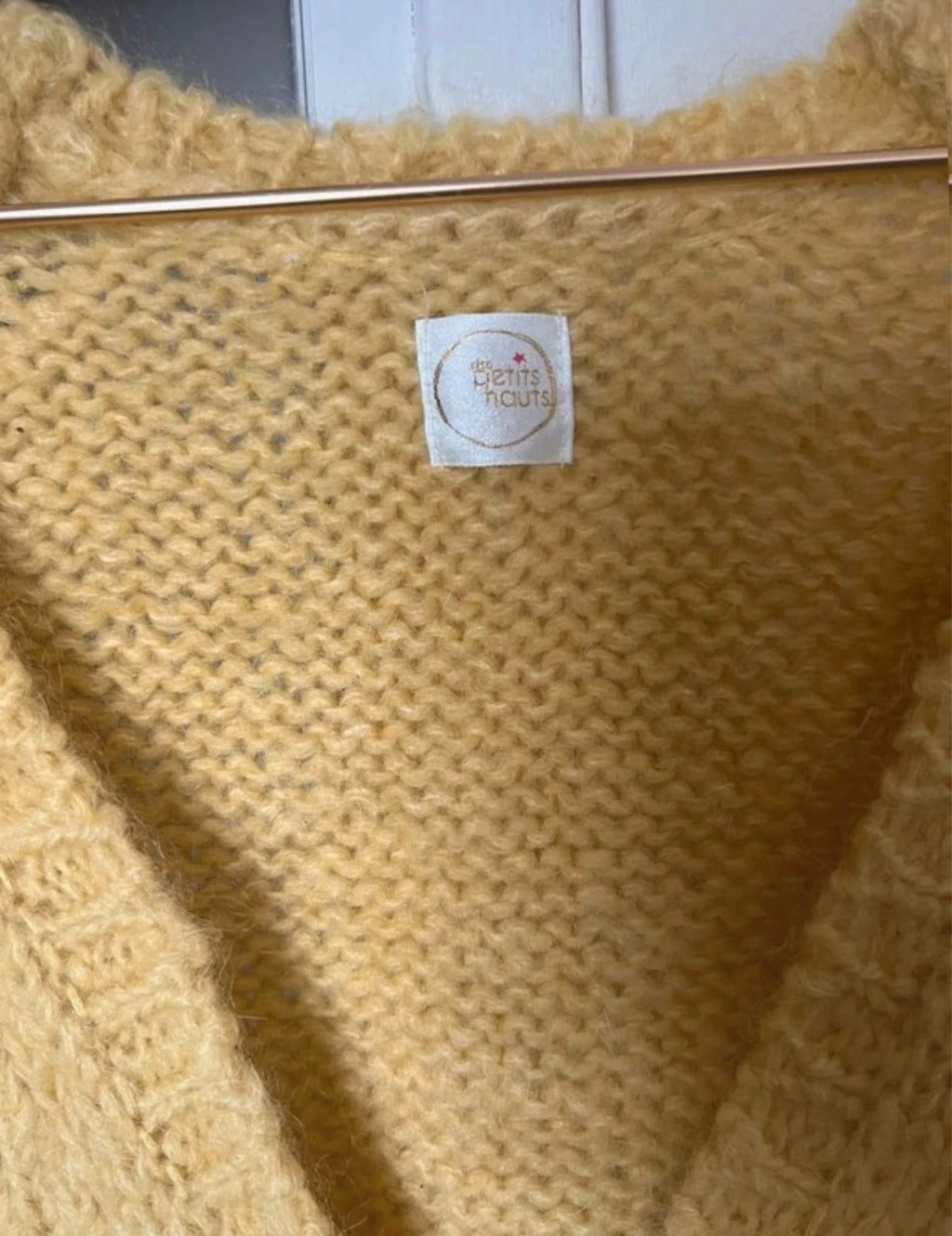 Des Petits Hauts yellow kid mohair silk wool blend cardigan - view 3