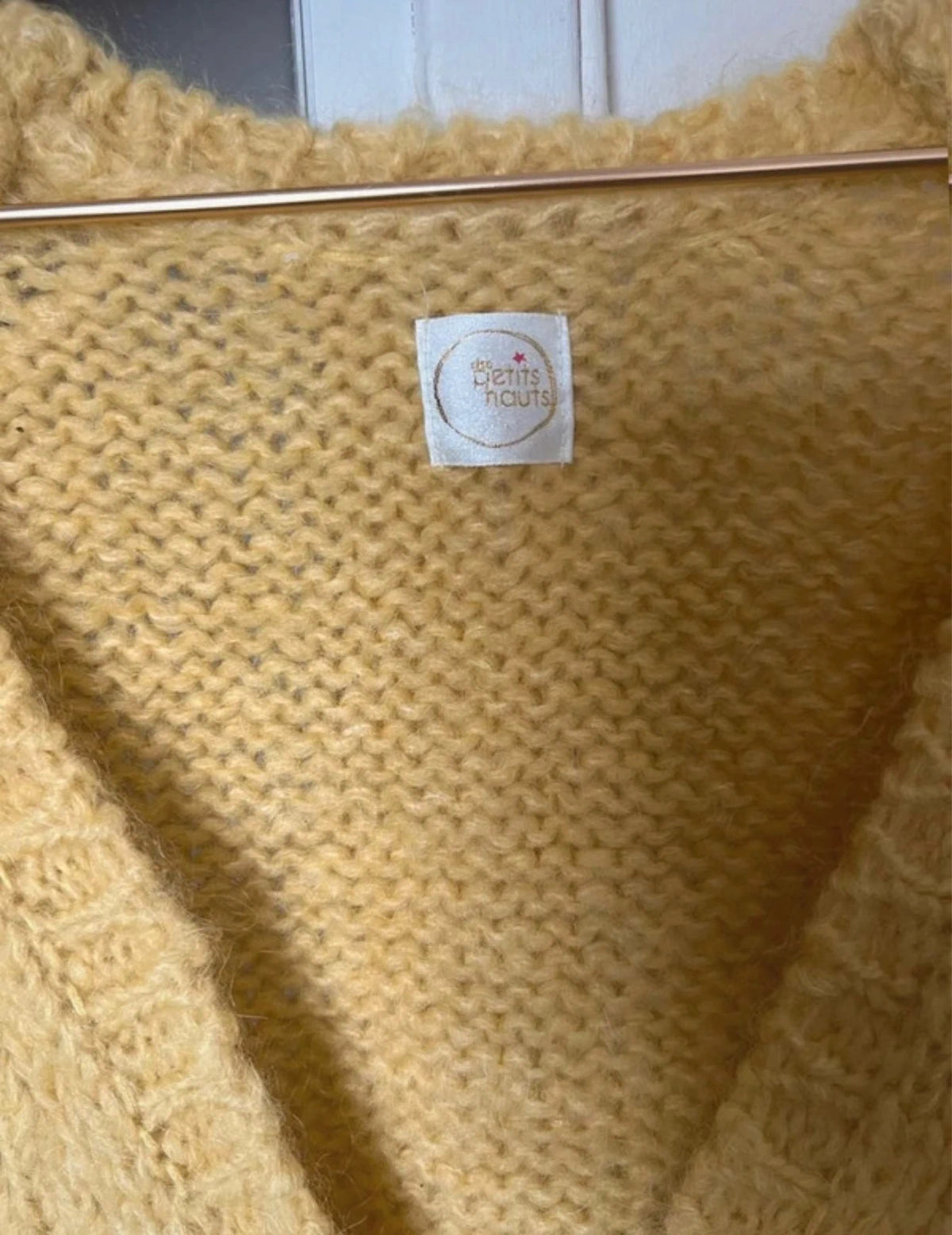 Des Petits Hauts yellow kid mohair silk wool blend cardigan - view 3