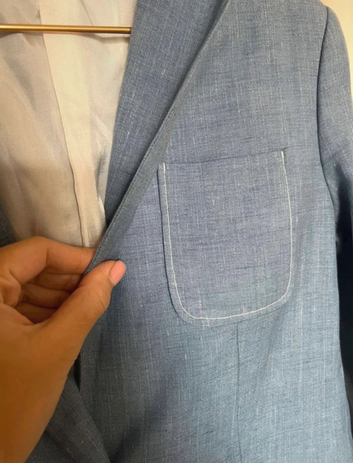 Joseph Hesston linen silk tailoring blue blazer jacket - view 3