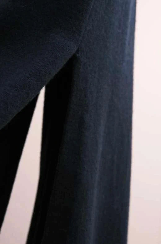 Joseph Joy navy wool cashmere silk long dress - view 3