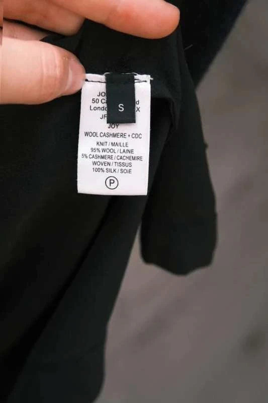 Joseph Joy navy wool cashmere silk long dress - view 5