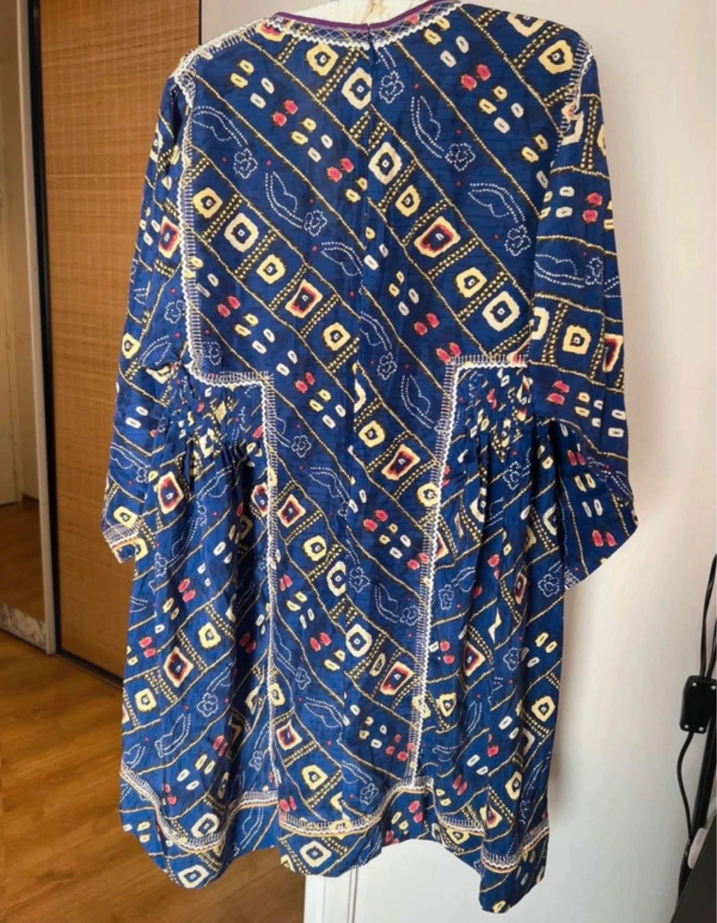 Isabel Marant multicolour silk embroidered dress - view 7