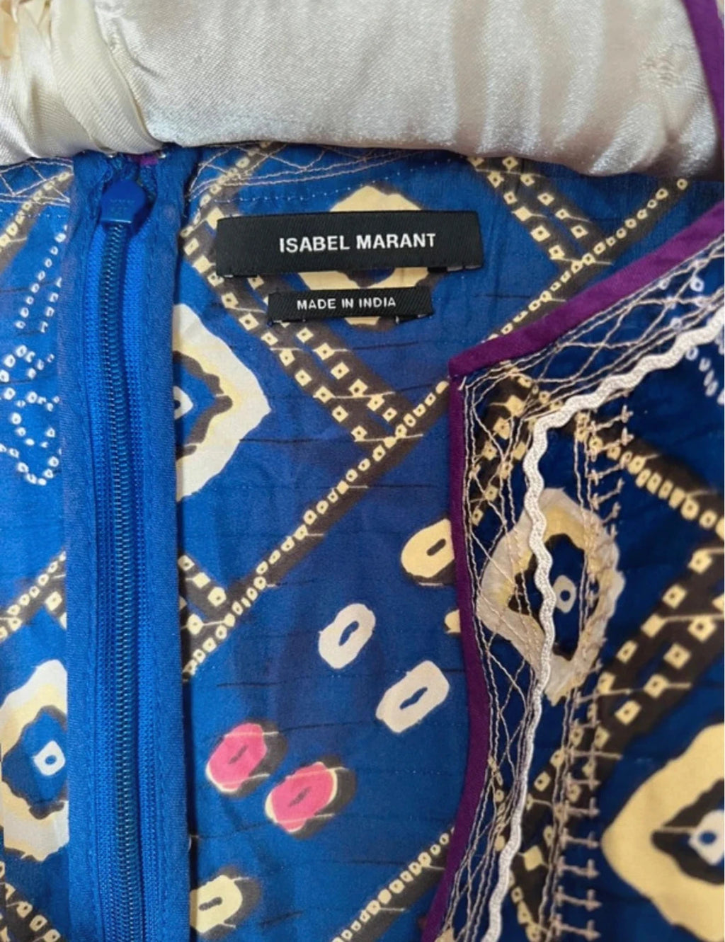 Isabel Marant multicolour silk embroidered dress - view 2