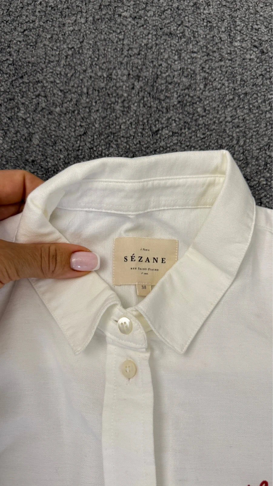 Sézane white cotton shirt - view 2