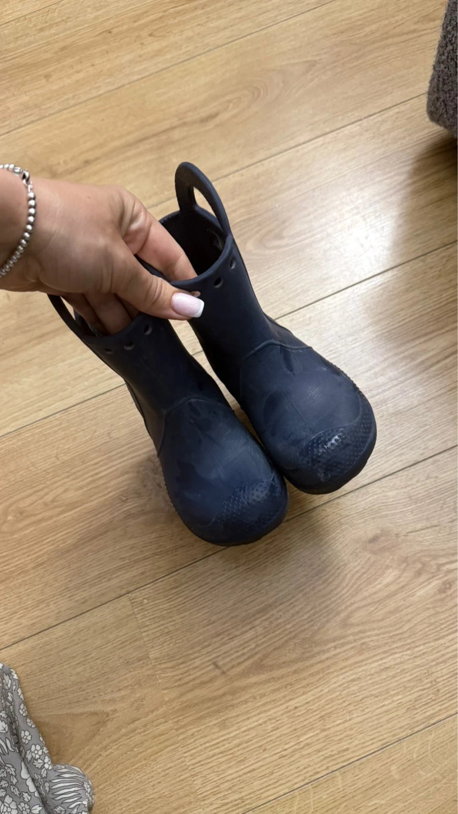 Crocs navy blue rubbers rain boots - view 2