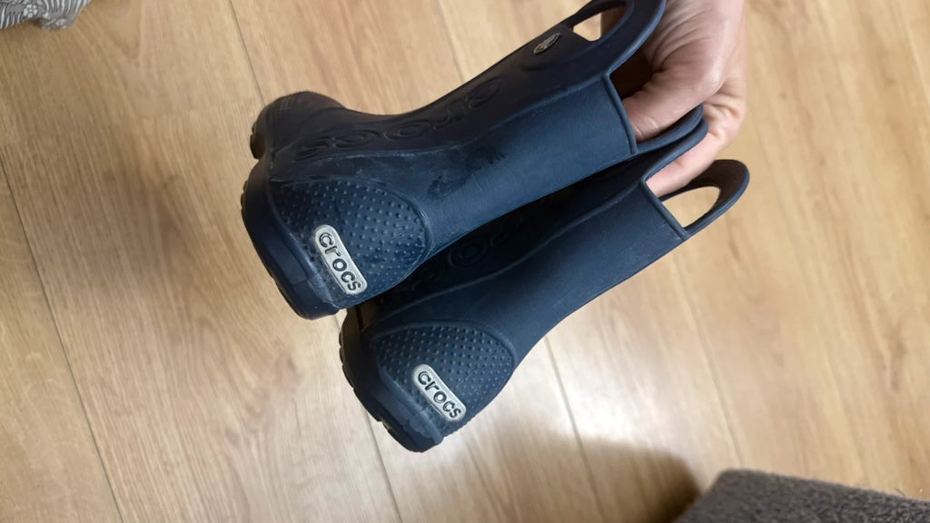 Crocs navy blue rubbers rain boots - view 4
