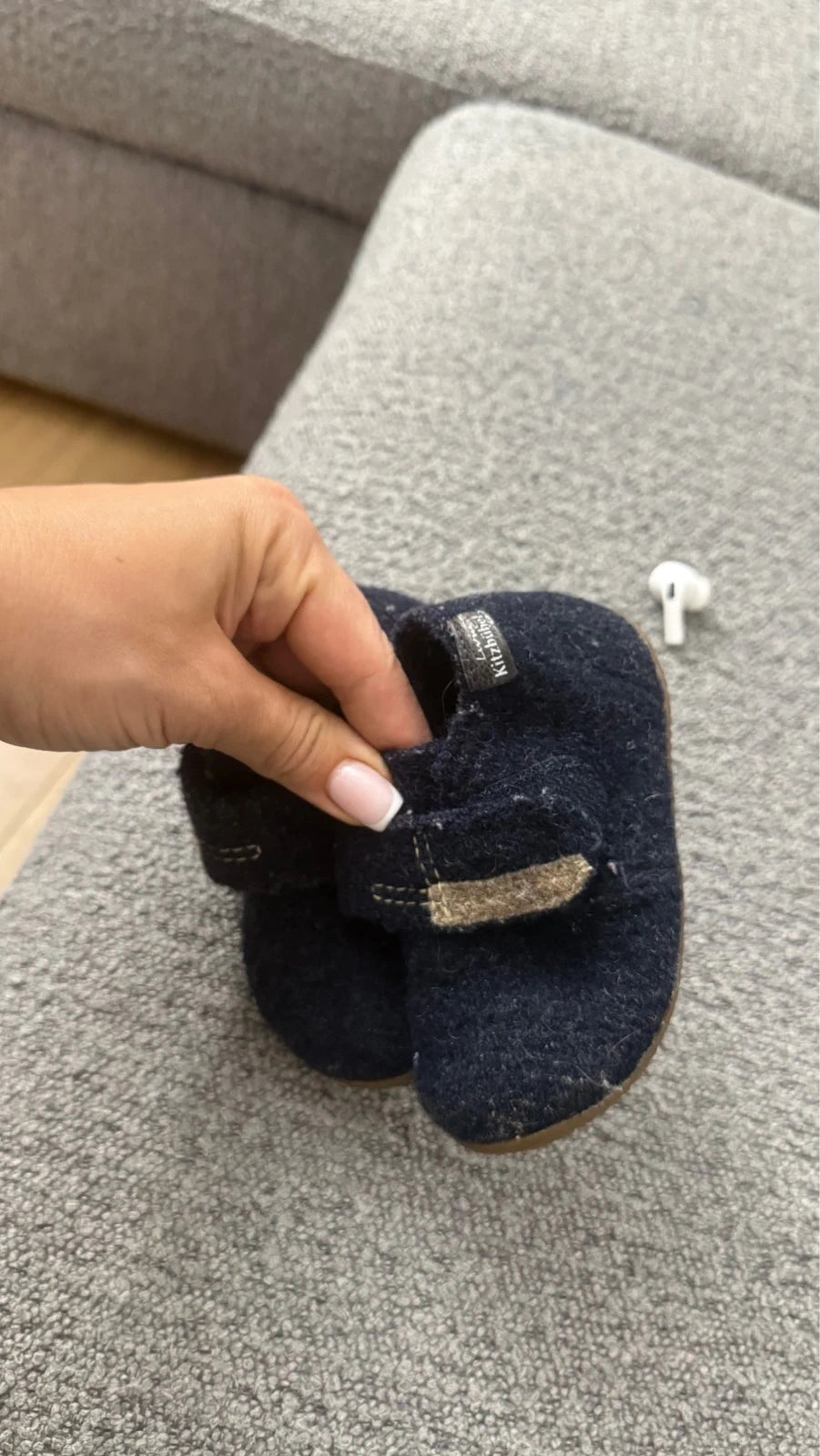 Living Kitzbühel navy wool home shoes - view 2
