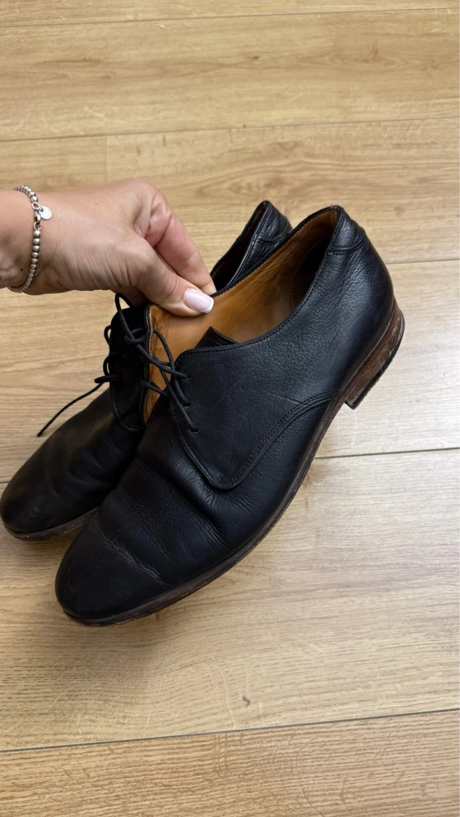 Black leather Paire & Fils derbies - view 2
