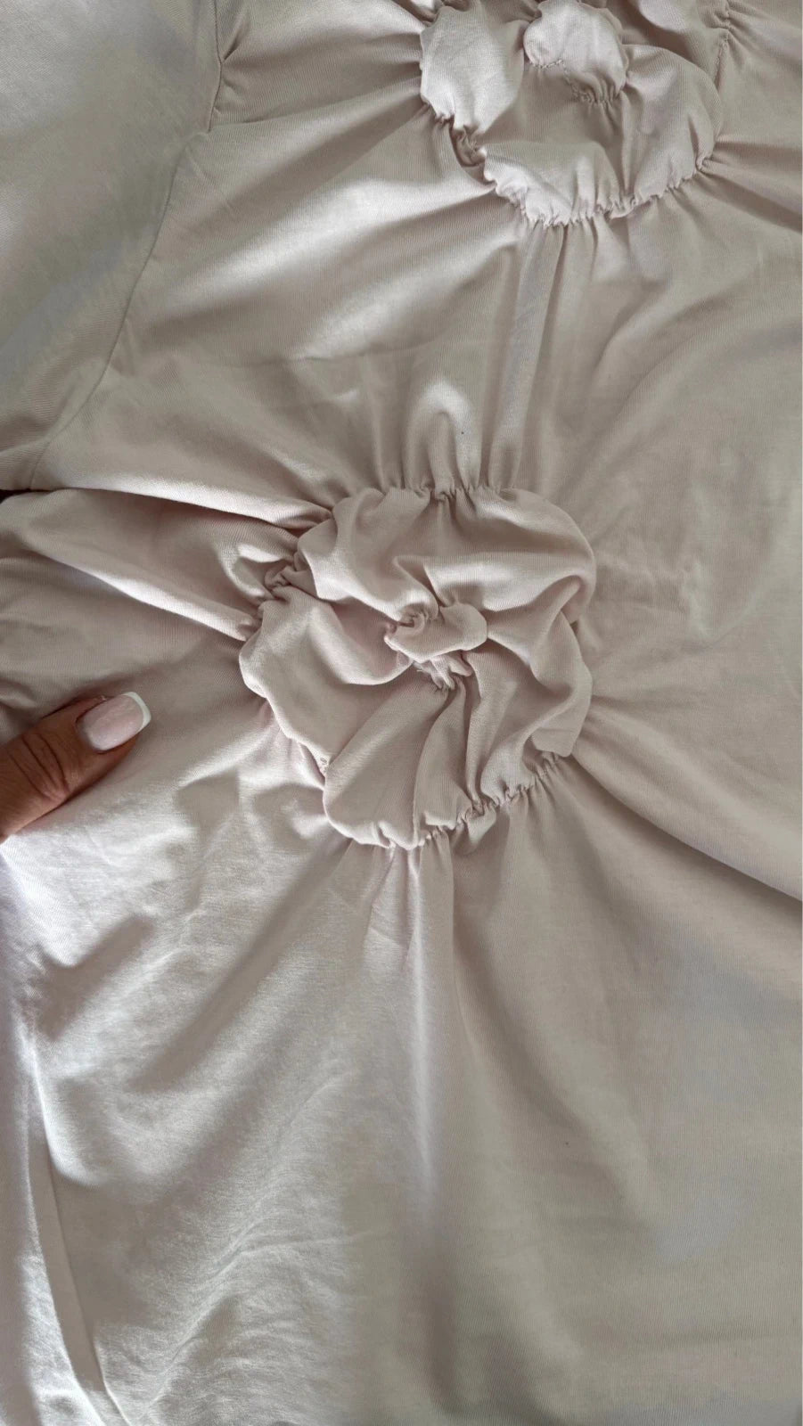 Simone Rocha pink ruched flower t-shirt - view 2