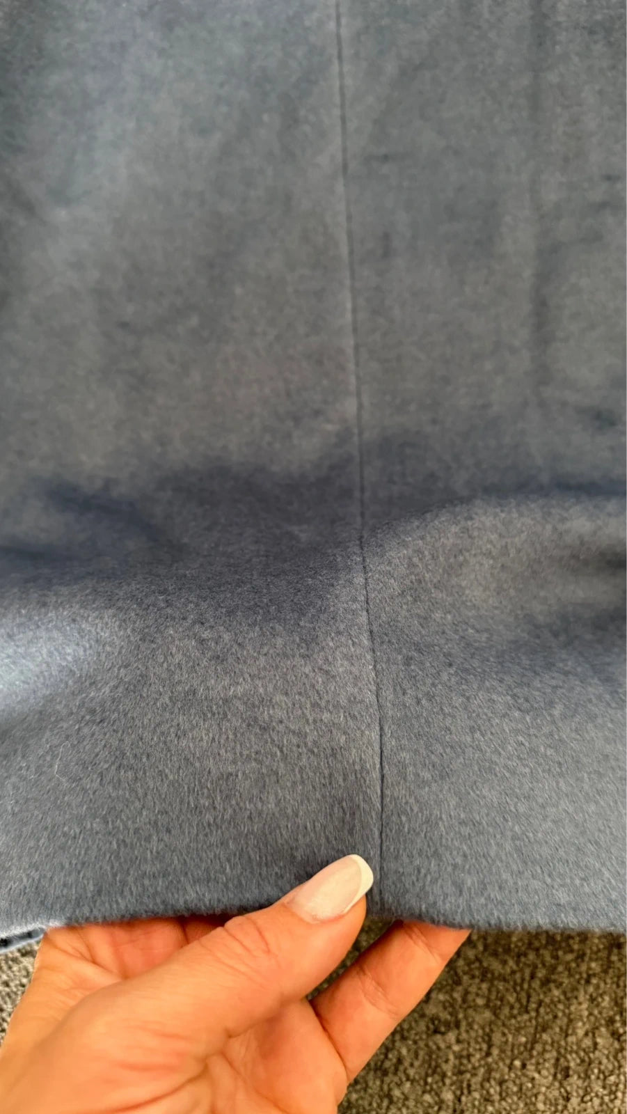 Max Mara blue wool angora cashmere blend coat - view 12