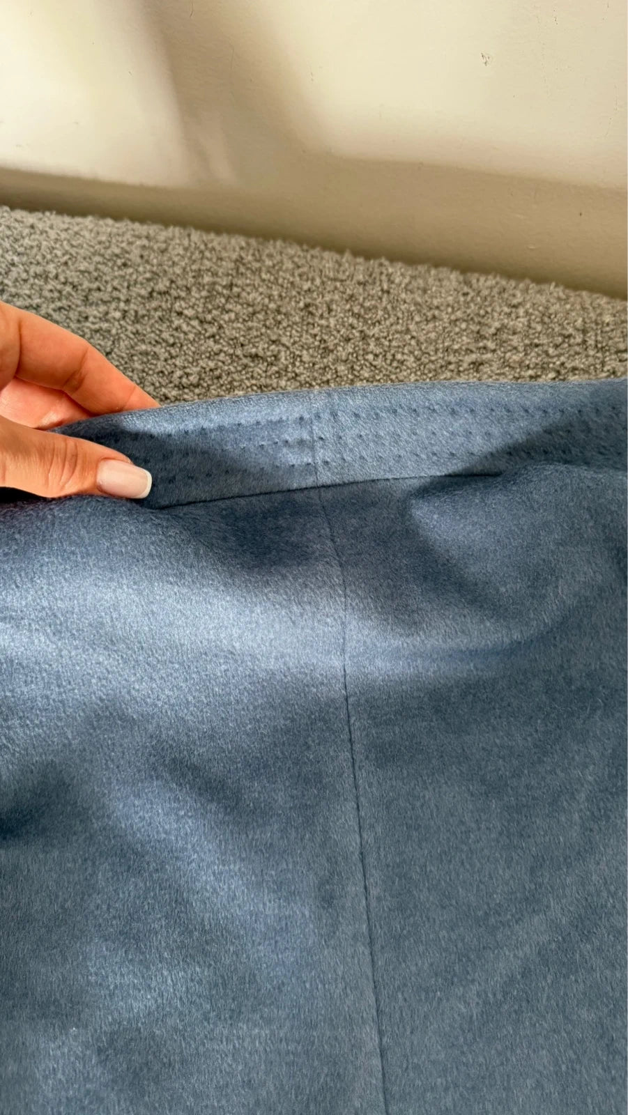 Max Mara blue wool angora cashmere blend coat - view 11