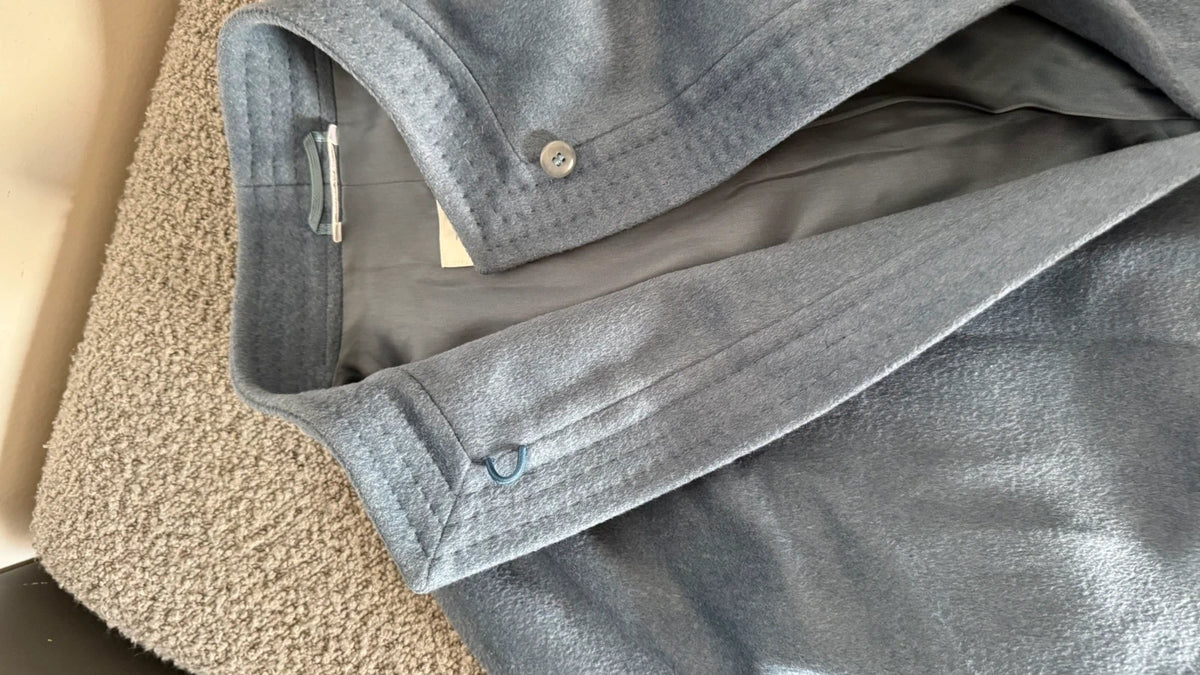 Max Mara blue wool angora cashmere blend coat - view 5