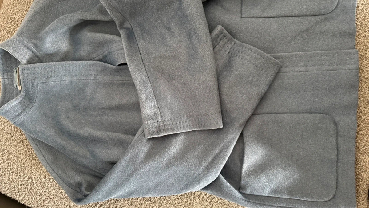 Max Mara blue wool angora cashmere blend coat - view 7