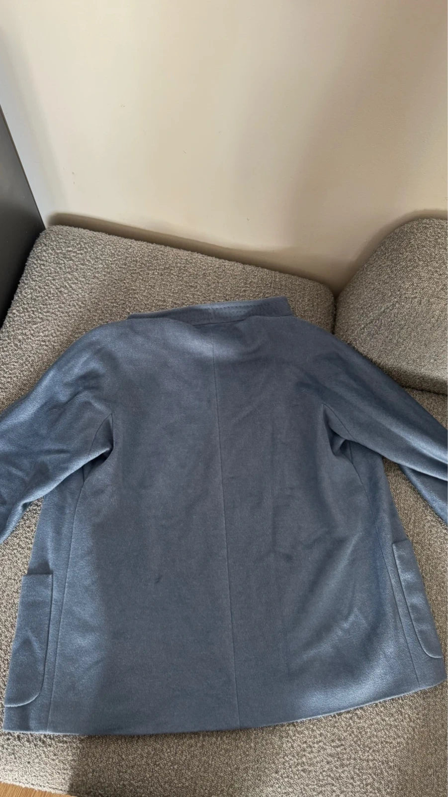 Max Mara blue wool angora cashmere blend coat - view 10