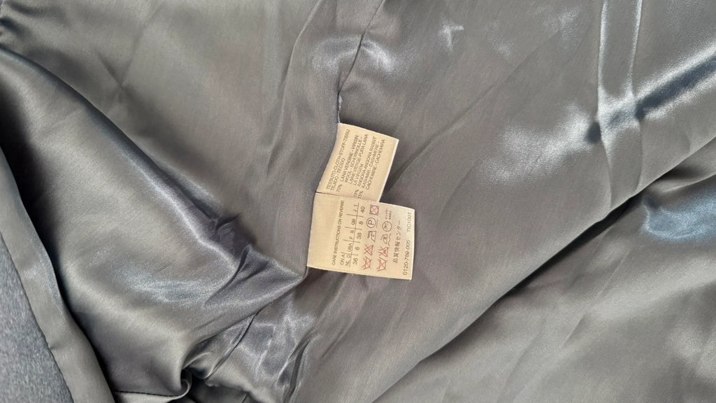 Max Mara blue wool angora cashmere blend coat - view 8