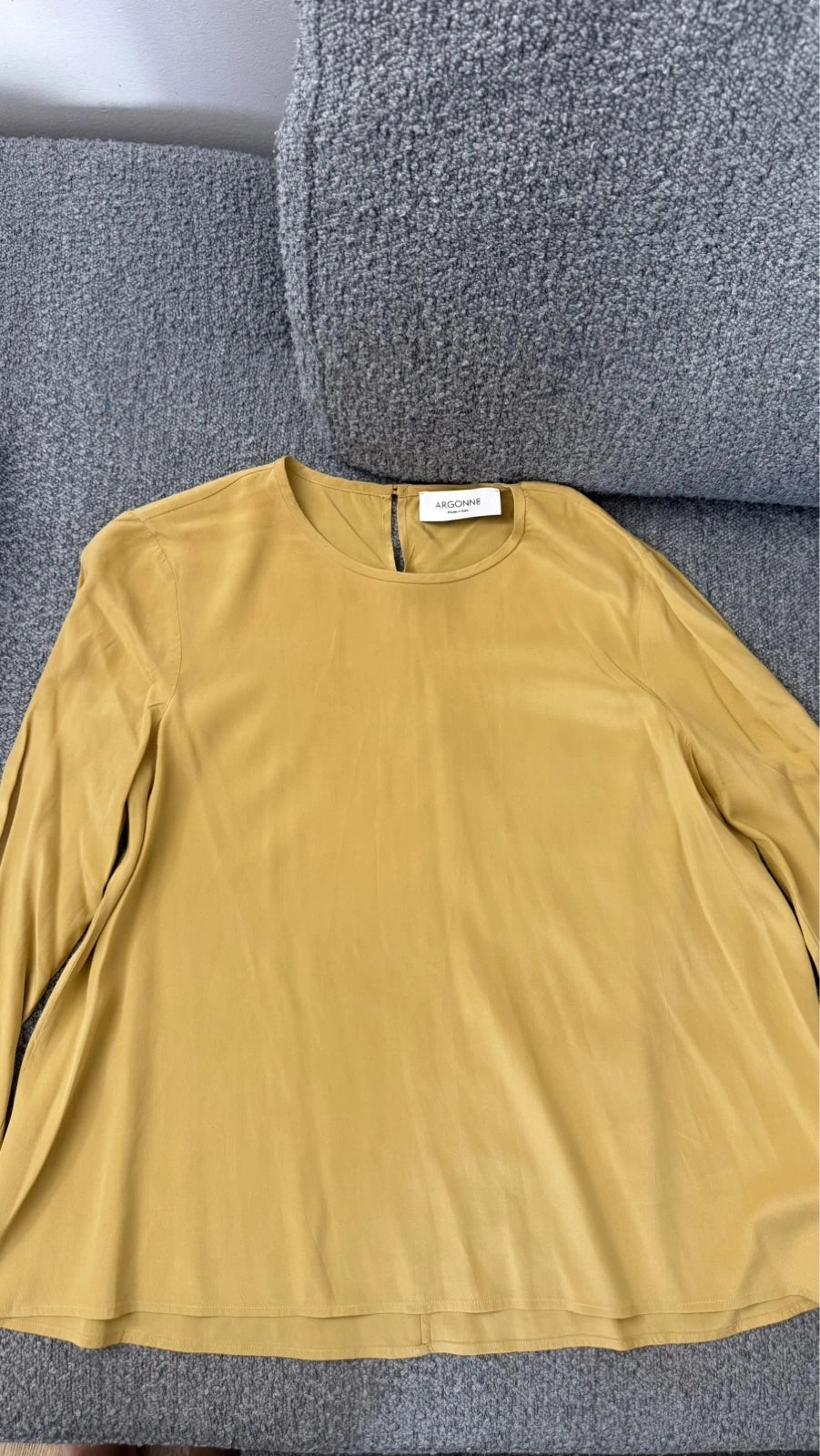 Argonne by Peserico mustard silk blouse - view 2